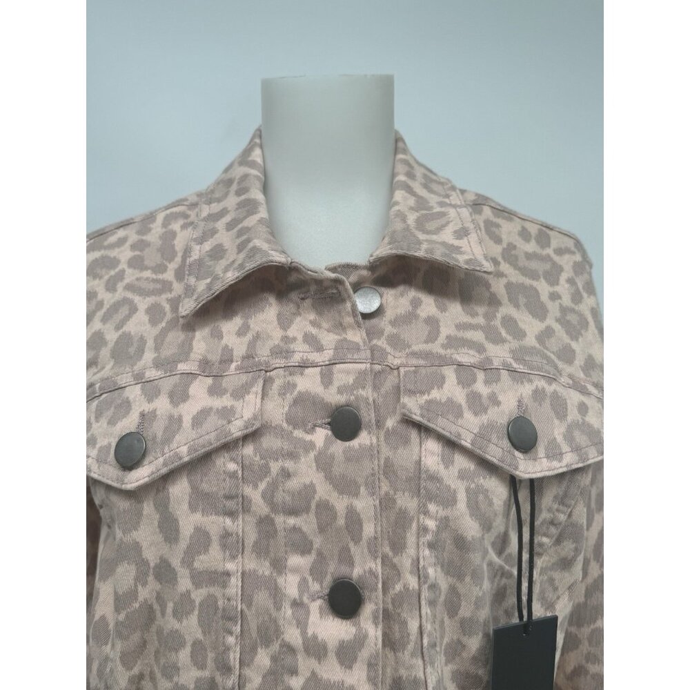 Kut from the Kloth Pink Leopard Jean Jacket - Picture 4 of 16